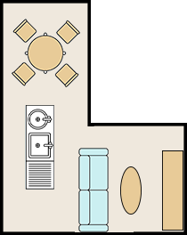 L型LDKプラン間取り図