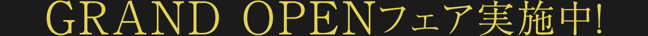 GRAND OPEN フェア実施中